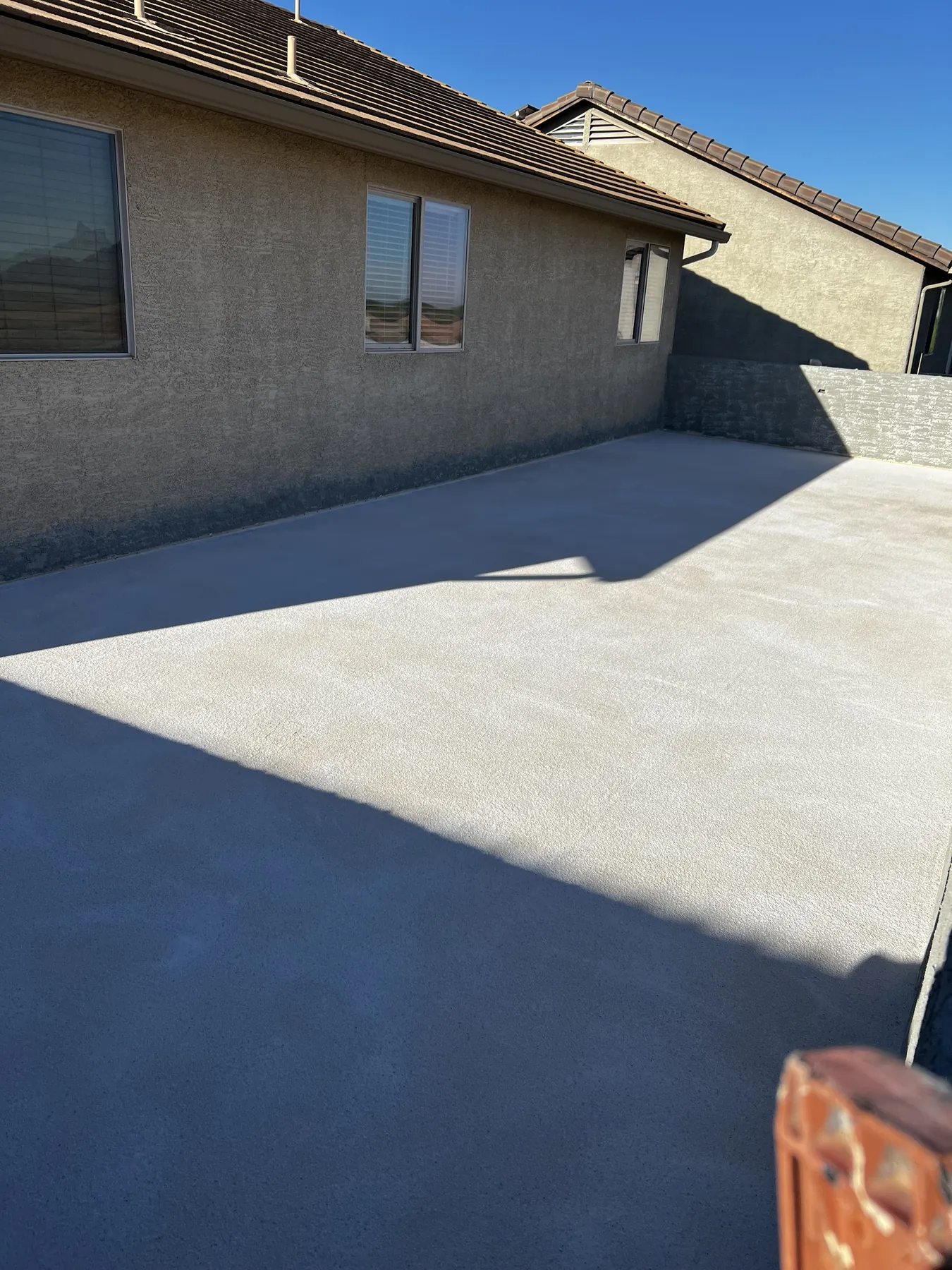 Completed coated residential roof deck